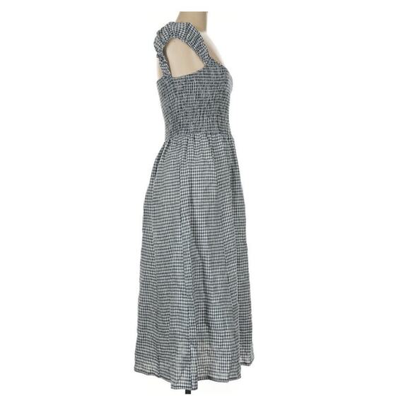 Reformation Small Tavi Gingham Checkered Linen Midi Dress Cottagecore Boho Ae22 - Picture 5 of 8